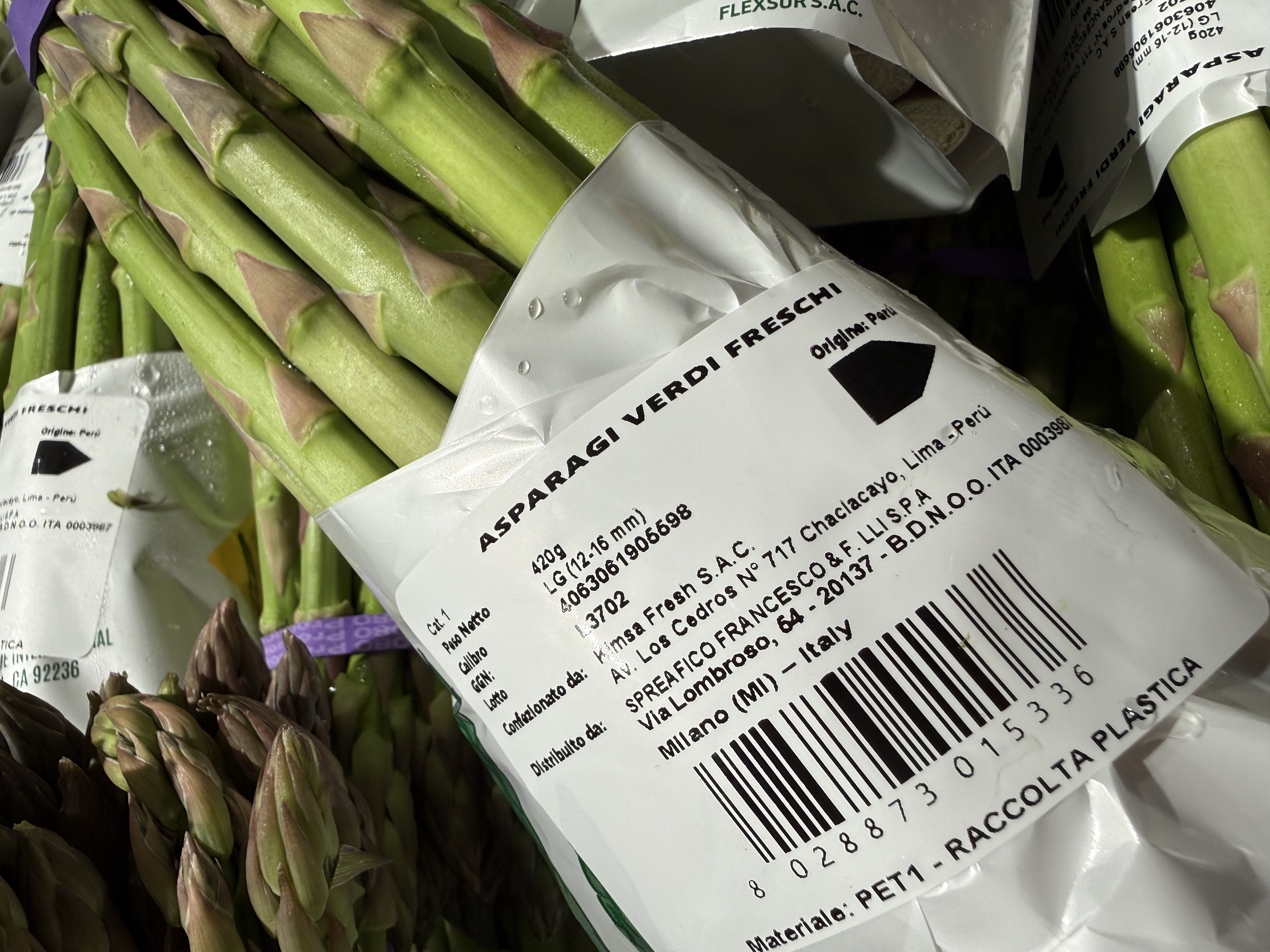 Asparagi provenienza Perù